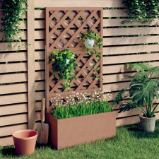 vidaXL barna WPC rácsos ültetőláda 65 x 33 x 135 cm kerti tárolás
