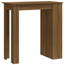 vidaXL barnatölgy színű bárasztal tárolópolccal 102 x 50 x 103,5 cm (812968) bútor