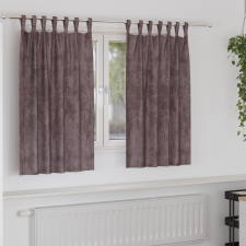 vidaXL Bársony Függönyök 2 db Gombfülekkel Barna 140x140 cm lakástextília