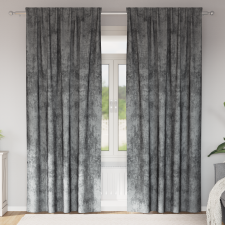 vidaXL bársony függönyök 2 db pálcás szürke 225x140 cm lakástextília