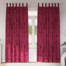 vidaXL Bársonyfüggönyök 2 db gombfüggönnyel Bordó 260x140 cm lakástextília