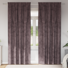 vidaXL Bársonyos Függönyök 2 db Fülekkel Barna 260x140 cm lakástextília