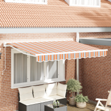 vidaXL Behúzható napellenző Tengerkék 350x200 cm kerti bútor