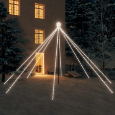 vidaXL Bel- és kültéri karácsonyi favilágítás 800 LED-del 5 m műfenyő