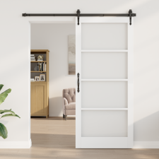 vidaXL Belső Ajtó Üveggel 'ORKDAL'Fehér 93x211x4 cm nyílászáró