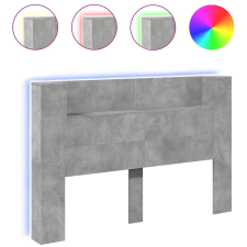 vidaXL betonszürke áthidalószekrény LED-világítással 160x16,5x103,5 cm (839255) ágy és ágykellék