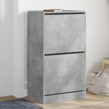 vidaXL betonszürke cipőszekrény 2 kihajtható fiókkal 60 x 42 x 108 cm bútor