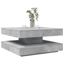 vidaXL betonszürke dohányzóasztal 360 fokban forgatható 70x70x34,5 cm bútor