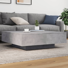 vidaXL betonszürke dohányzóasztal LED-lámpákkal 100 x 100 x 31 cm bútor