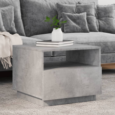 vidaXL betonszürke dohányzóasztal LED-lámpákkal 50x49x40 cm bútor