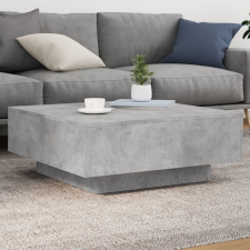 vidaXL betonszürke dohányzóasztal LED-lámpákkal 80 x 8 0x 31 cm bútor