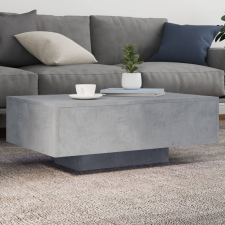 vidaXL betonszürke dohányzóasztal LED-lámpákkal 85 x 55 x 31 cm bútor