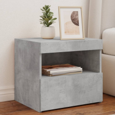 vidaXL betonszürke éjjeliszekrény LED-világítással 50 x 40 x 45 cm bútor