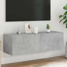 vidaXL betonszürke fali TV-szekrény LED-világítással 100 x 35 x 31 cm bútor