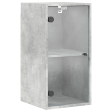 vidaXL betonszürke faliszekrény üvegajtókkal 35 x 37 x 68,5 cm (836479) bútor