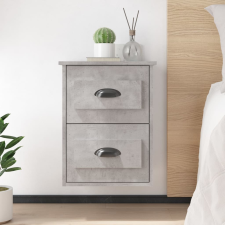 vidaXL betonszürke falra szerelhető éjjeliszekrény 41,5x36x53 cm bútor