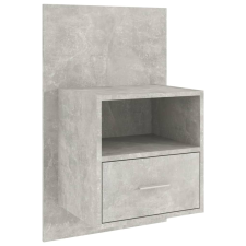 vidaXL betonszürke falra szerelhető éjjeliszekrény (811015) bútor
