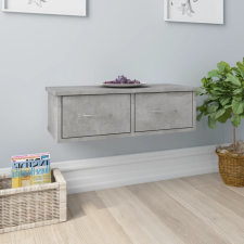 vidaXL Betonszürke falra szerelhető fiókos polc 60 x 26 x 18,5 cm bútor