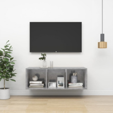 vidaXL Betonszürke falra szerelhető forgácslap TV-szekrény 37x37x107cm bútor