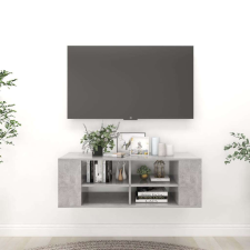 vidaXL betonszürke falra szerelhető TV-szekrény 102 x 35 x 35 cm bútor