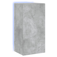 vidaXL betonszürke falra szerelhető TV-szekrény LED-del 40,5x35x80 cm (837263) bútor