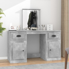 vidaXL betonszürke fésülködőasztal tükörrel 130 x 50 x 132,5 cm bútor