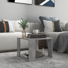 vidaXL betonszürke forgácslap dohányzóasztal 40 x 40 x 30 cm bútor