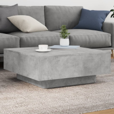 vidaXL betonszürke forgácslap dohányzóasztal 80 x 80 x 31 cm bútor