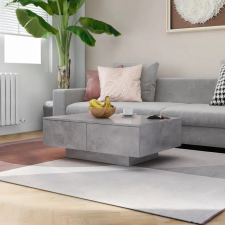 vidaXL betonszürke forgácslap dohányzóasztal 90 x 60 x 31 cm bútor