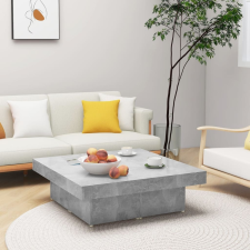 vidaXL betonszürke forgácslap dohányzóasztal 90 x 90 x 28 cm bútor