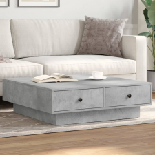 vidaXL betonszürke forgácslap dohányzóasztal 90 x 90 x 28 cm bútor