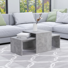 vidaXL Betonszürke forgácslap dohányzóasztal szett 100 x 48 x 40 cm bútor