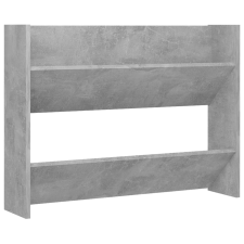 vidaXL betonszürke forgácslap fali cipősszekrény 80 x 18 x 60 cm bútor