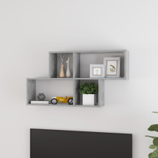 vidaXL betonszürke forgácslap fali polc 100 x 18 x 53 cm bútor