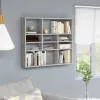 vidaXL betonszürke forgácslap fali polc 90 x 16 x 78 cm
