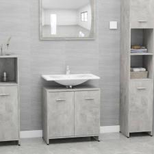 vidaXL Betonszürke forgácslap fürdőszobaszekrény 60 x 33 x 58 cm fürdőszoba bútor