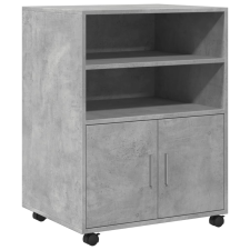 vidaXL betonszürke forgácslap kerekes szekrény 60 x 48 x 81 cm (853167) bútor