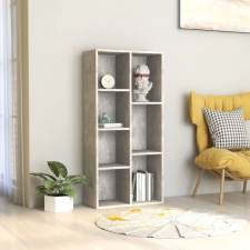 vidaXL betonszürke forgácslap könyvszekrény 50 x 25 x 106 cm bútor