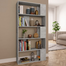 vidaXL Betonszürke forgácslap könyvszekrény/térelválasztó 80x24x159 cm bútor