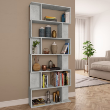 vidaXL betonszürke forgácslap könyvszekrény/térelválasztó 80x24x192 cm bútor