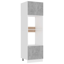 vidaXL Betonszürke forgácslap mikrohullámú sütő szekrény 60x57x207 cm bútor