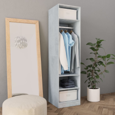 vidaXL betonszürke forgácslap ruhásszekrény 50 x 50 x 200 cm bútor