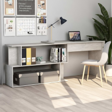 vidaXL betonszürke forgácslap sarokasztal 200 x 50 x 76 cm bútor