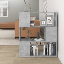 vidaXL betonszürke forgácslap térelválasztó könyvszekrény 80x24x94 cm bútor