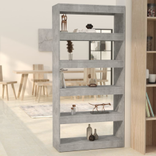 vidaXL betonszürke forgácslap térelválasztó könyvszekrény 80x30x166 cm bútor