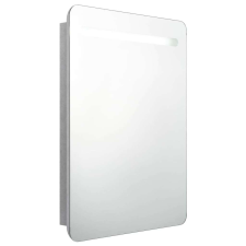 vidaXL Betonszürke led-es tükrös fürdőszobaszekrény 60 x 11 x 80 cm fürdőszoba bútor