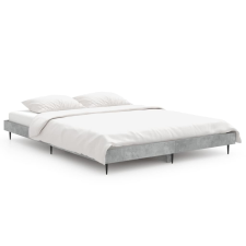 vidaXL betonszürke szerelt fa ágykeret 135 x 190 cm (832289) ágy és ágykellék
