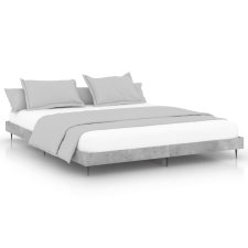 vidaXL betonszürke szerelt fa ágykeret 140 x 200 cm (832249) ágy és ágykellék