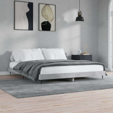 vidaXL betonszürke szerelt fa ágykeret 160 x 200 cm ágy és ágykellék