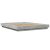 vidaXL betonszürke szerelt fa ágykeret LED-del 150 x 200 cm